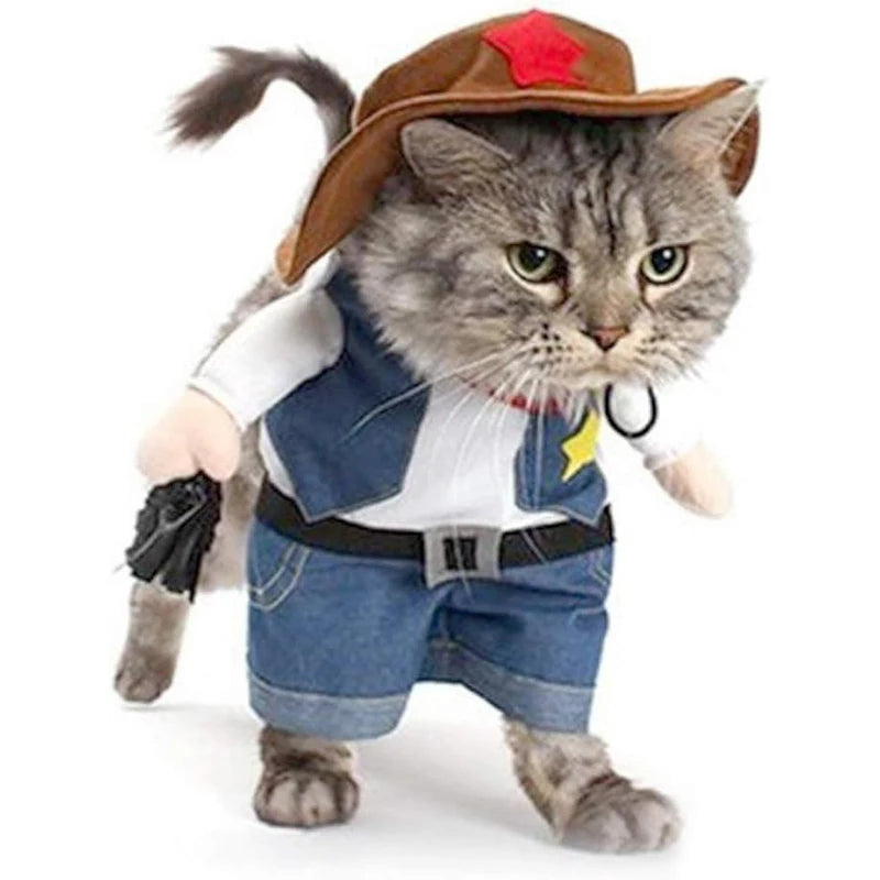 Disfraz de Cowboy "El Sheriff" – Estilo Western para Gatos