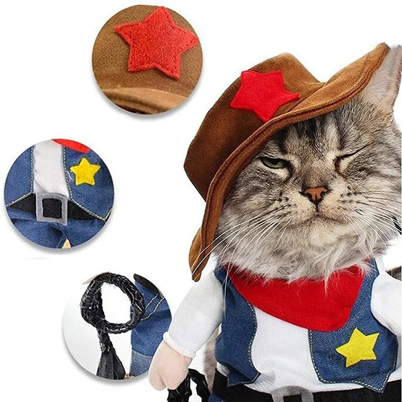 Disfraz de Cowboy "El Sheriff" – Estilo Western para Gatos