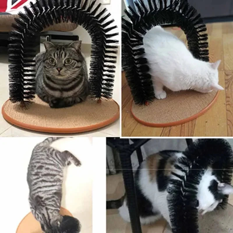 Arco Rascador y Masajeador interactivo para gatos