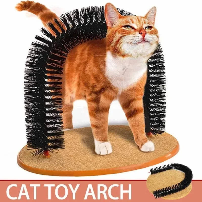 Arco Rascador y Masajeador interactivo para gatos